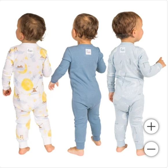 (Ew)Burts Bees Baby Pajamas 3pack - Picture 2 of 7